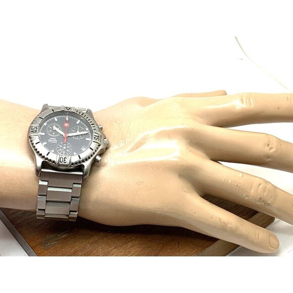 Swiss Military Men's Watch 7874 Gray Dial Quartz Chronograph Titanium Ca… - Picture 4 of 15